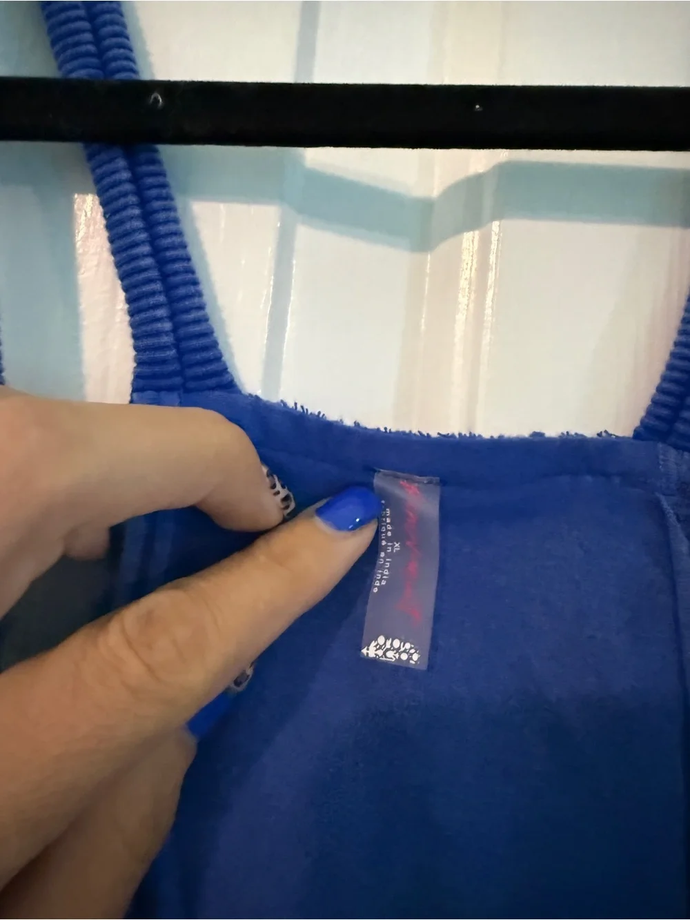 Free People Royal Blue Terry Chemise with Pockets